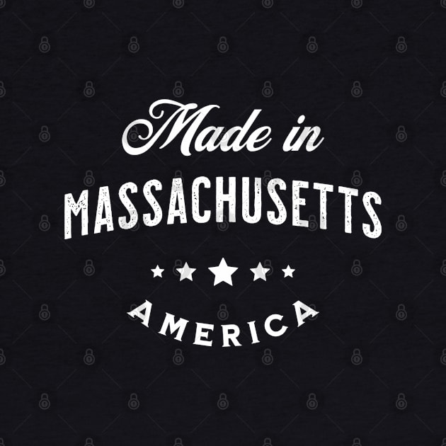 Made In Massachusetts, USA - Vintage Logo Text Design by VicEllisArt